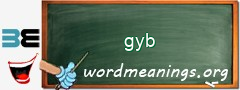 WordMeaning blackboard for gyb